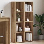 vidaXL Bibliothèque chêne artisanal 66x30x130 cm bois d'ingénierie
