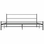 vidaXL Cadre de lit sans matelas gris métal 180x200 cm