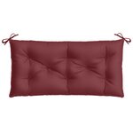 vidaXL Coussin de banc de jardin rouge bordeaux mélangé tissu