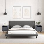 vidaXL Tables de chevet 2 Pièces anthracite 35x39x43 5 cm acier