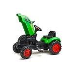 Tracteur pour enfant à pédales avec capot ouvrant et remorque x tractor