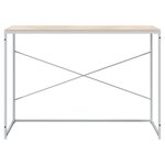 vidaXL Bureau d'ordinateur Blanc chêne 110x60x70 cm Bois d'ingénierie