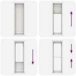 vidaXL Store plissé gris clair 55x200 cm largeur du tissu 54 4 cm