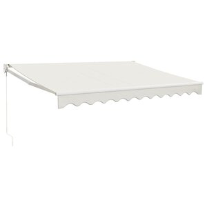 vidaXL Auvent rétractable crème 3x2 5 m tissu et aluminium