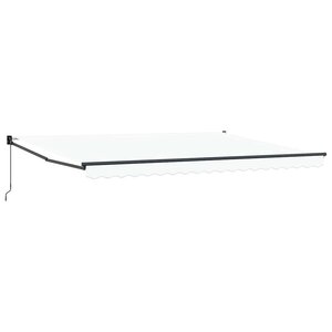 vidaXL Auvent Blanc 4 5 × 3 m Polyester et métal