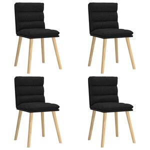 vidaXL Chaises à manger lot de 4 noir tissu