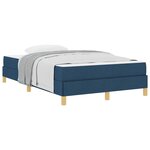 vidaXL Lit à ressorts avec matelas Bleu 120 x 190 cm tissu