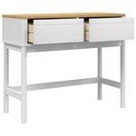 vidaXL Table console FLORO blanc 89 5x36 5x73 cm bois de pin massif