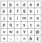 Tampon en bois Alphabet moderne majuscule 1 5cm