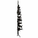 vidaXL Demi sapin de Noël artificiel mince avec support Noir 150 cm
