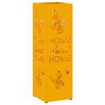 vidaXL Porte-Parapluies Jaune moutarde Métal Standard Motifs décoratifs