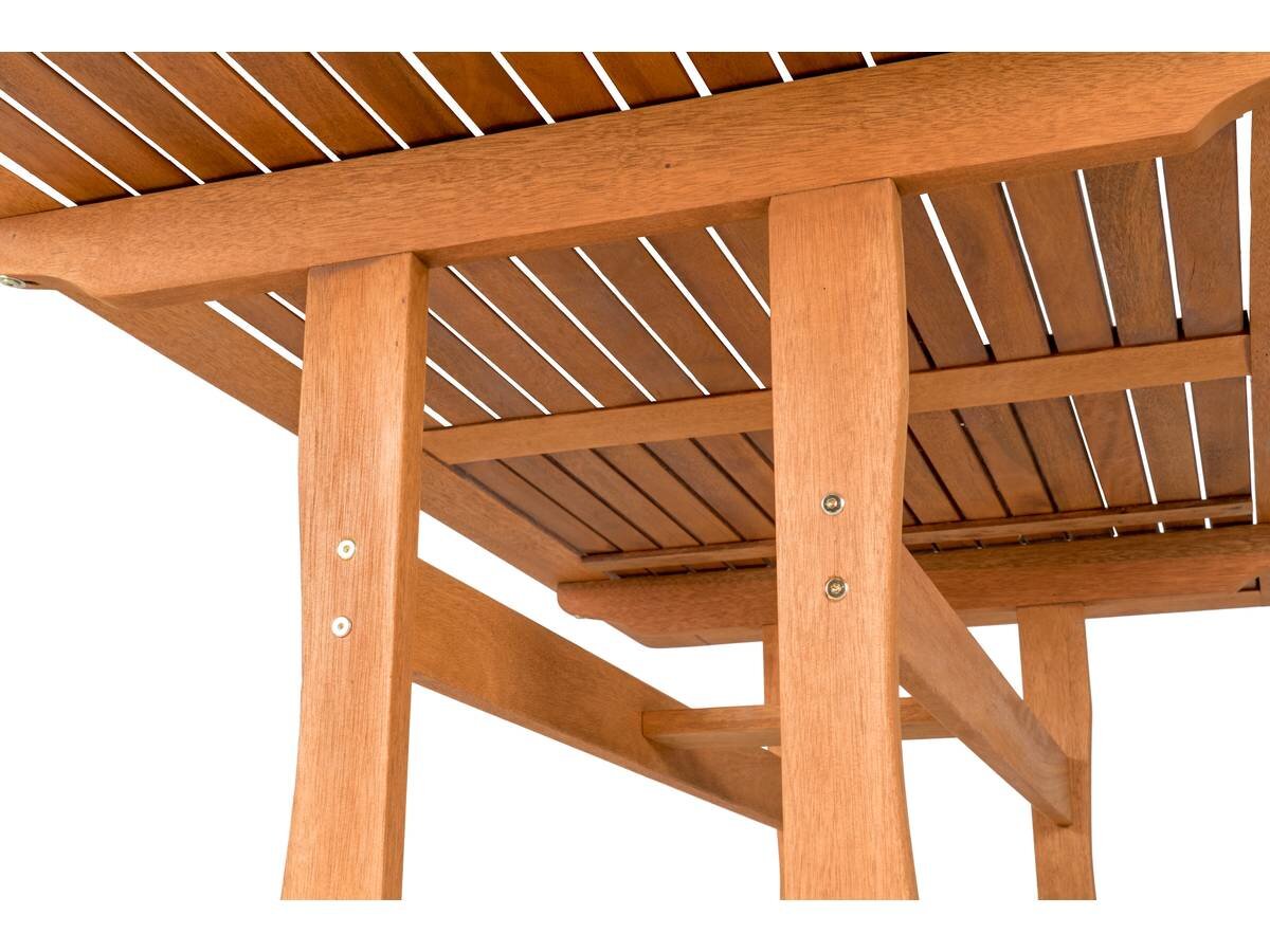 Habitat et Jardin Salon de jardin bois exotique Hongkong - Table pliante +  6 chaises pliantes pas cher 