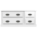 vidaXL Meuble TV blanc brillant 100x35 5x45 cm bois d'ingénierie