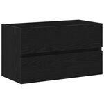 vidaXL cabinet de lavabo Chêne noir 80x38 5x45 cm Bois d'ingénierie