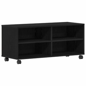 vidaXL Meuble TV Noir 90 x 35 x 35 cm Bois d'ingénierie