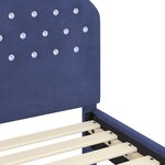 vidaXL Cadre de lit pour tout-petit avec tête de lit Bleu police