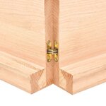 vidaXL Étagère murale 220x30x(2-6) cm bois de chêne massif non traité