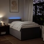 vidaXL Sommier à lattes de lit avec matelas Taupe 120x200 cm Tissu
