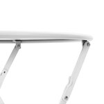 vidaXL Table de bistro pliable blanche Ø50 x 71 cm en acier émaillé