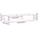 vidaXL Jardinière noir 150x50 cm bois massif de pin