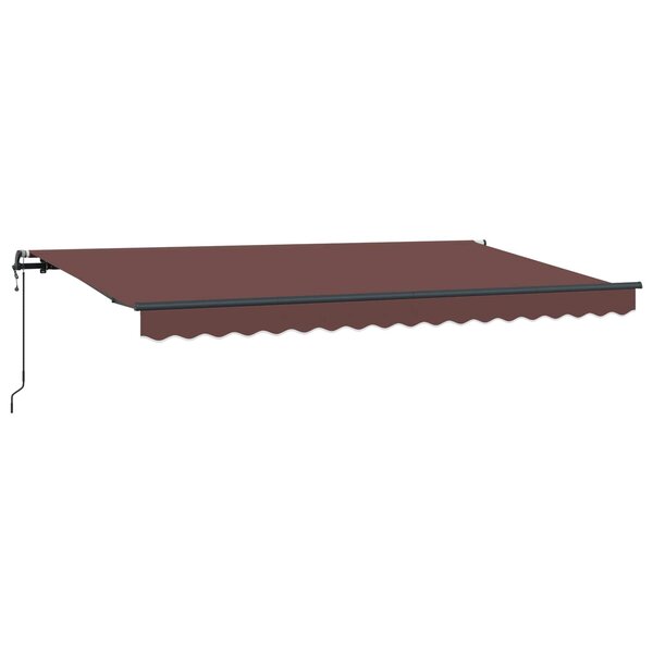 vidaXL Auvent Rétractable Marron 400 x 200 cm tissu