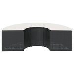 vidaXL Tabouret de jardin avec coussin noir résine tressée