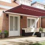 vidaXL Auvent rétractable automatique bordeaux 500x300 cm
