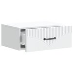 vidaXL Cabinet de chevet mural avec tiroir Blanc 49 x 34 5 x 20 cm