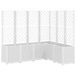 vidaXL Jardinière avec treillis blanc 160x120x140 cm PP