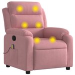 vidaXL Fauteuil de massage inclinable rose velours