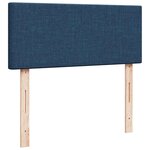 vidaXL Sommier à lattes de lit avec matelas bleu 120x190 cm tissu