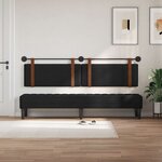vidaXL Tête de lit suspendue Avec lumière LED Noir PU antique