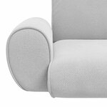 vidaXL Fauteuil de sol ajustable Gris clair Velours grainé