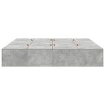 vidaXL Cadre de lit Gris béton 200 x 200 x 31 5 cm Bois d'ingénierie