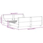 vidaXL Cadre de lit sans matelas cire marron 120x200cm bois pin massif
