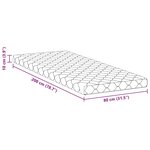 vidaXL Matelas Blanc 200 x 80 cm Tissu 100  polyester