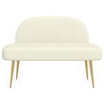 vidaXL Banc rembourré avec dossier Crème 110 x 60 x 76 cm