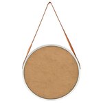 vidaXL Miroir mural avec sangle 50 cm Argenté