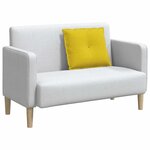 vidaXL Coussin de Dos Jaune 60 x 50 cm Tissu en velours côtelé