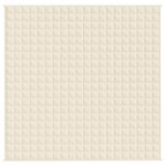 vidaXL Couverture lestée Crème clair 200x200 cm 9 kg Tissu
