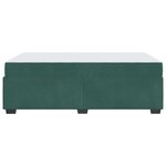 vidaXL Cadre de lit avec matelas Vert foncé 120 x 190 cm tissu