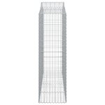 vidaXL Paniers à gabions arqués 6 Pièces 200x50x160/180 cm Fer galvanisé