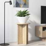 vidaXL Support de Plante 2 pièces Chêne Sonoma Ø29 5 x 40 cm