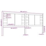 vidaXL Tête de lit Marron miel 186x4x100 cm Bois massif de pin