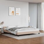 vidaXL Cadre de lit avec tête de lit sans matelas cappuccino 160x200cm