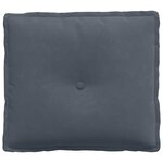 vidaXL Coussin de Dos Gris foncé 50 x 45 cm Tissu en velours côtelé