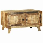 vidaXL Table basse Marron 80 x 54 x 45 cm Bois de manguier brut massif
