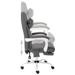 Chaise fauteuil siège de bureau informatique étude de massage similicuir gris 02_0024010