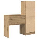 vidaXL Bureau avec rangement 2 Pièces chêne artisanal 70 x 40 x 76 cm