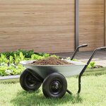 vidaXL Remplacement du plateau de brouette Argenté 90 x 63 x 28 cm